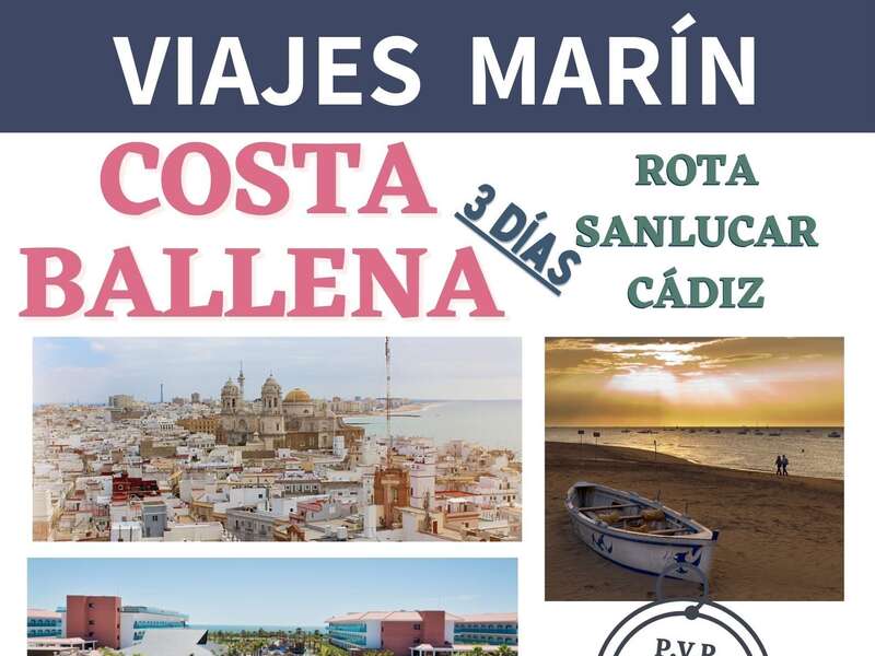 🌅Findes por Cdiz 🦐 - Costa  Ballena  📆 Del 13 al 15 de Junio y Del 20 al 22