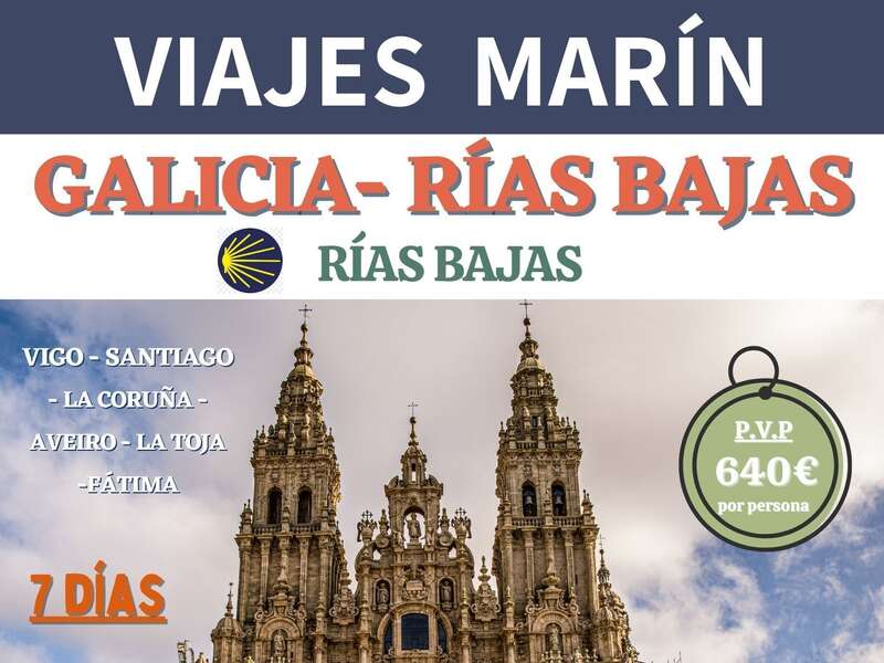 🦀GALICA ⛪ - CIRCUITO 🌟 📆  Del 24 al 31 de Agosto - 7 das -